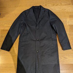 Stutterheim Black Kivik Overcoat Raincoat XS